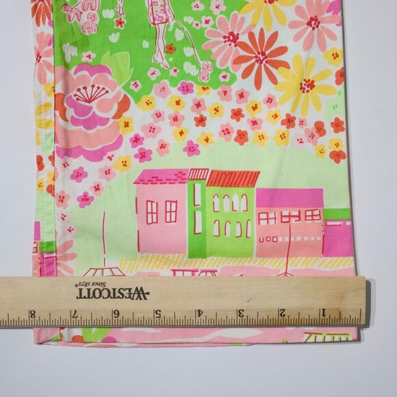 VTG Y2K Lilly Pulitzer White Label Palm Beach Liza Capri Straight Pants 0 - Picture 13 of 13